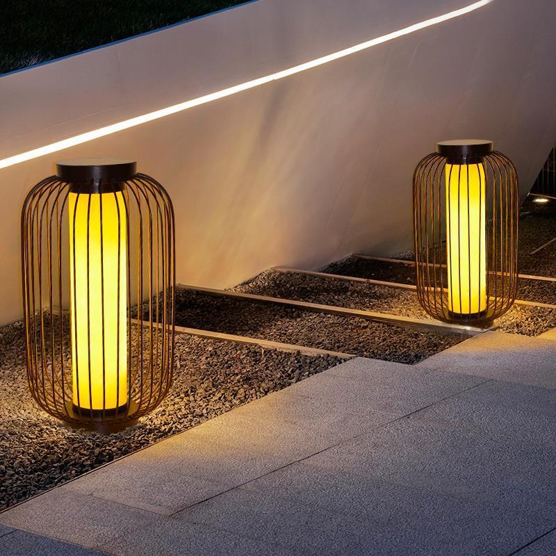 Chinese Birdcage Faux Dolomite Landscape Light