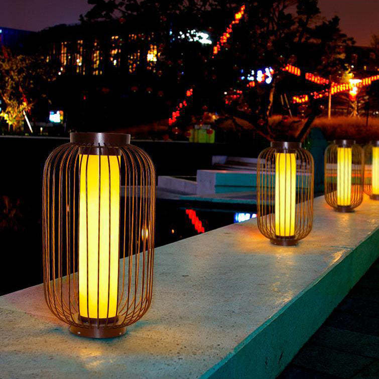Chinese Birdcage Faux Dolomite Landscape Light