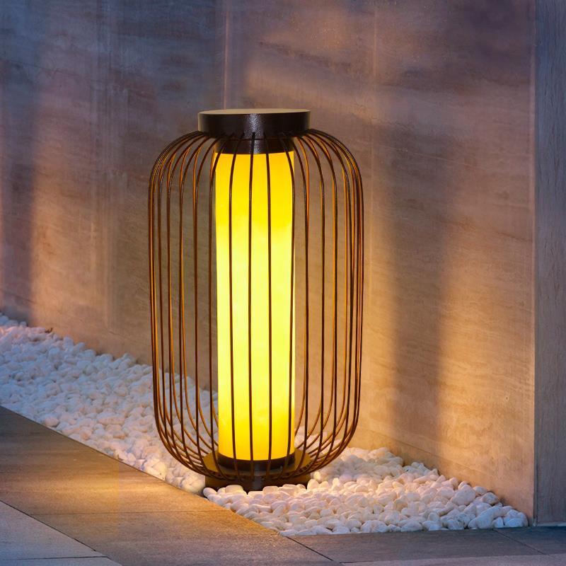 Chinese Birdcage Faux Dolomite Landscape Light