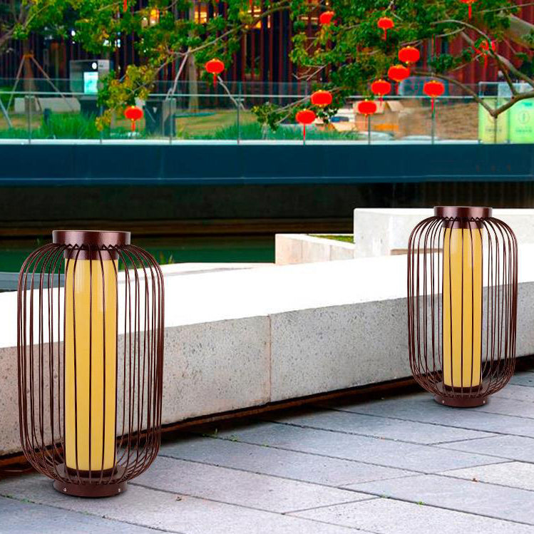Chinese Birdcage Faux Dolomite Landscape Light
