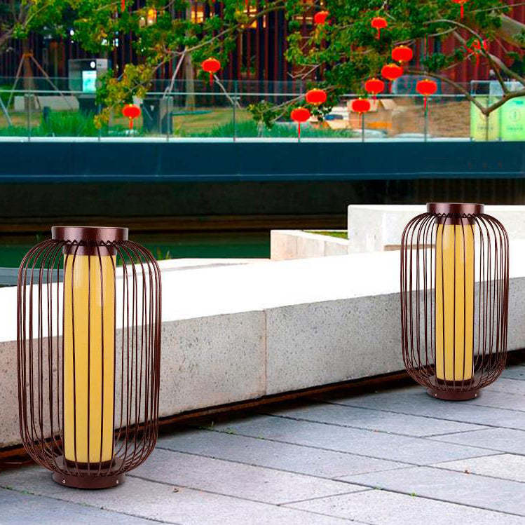 Chinese Birdcage Faux Dolomite Landscape Light