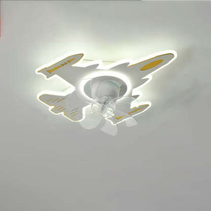 Modern Art Deco Airplane Flush Mount Ceiling Fan