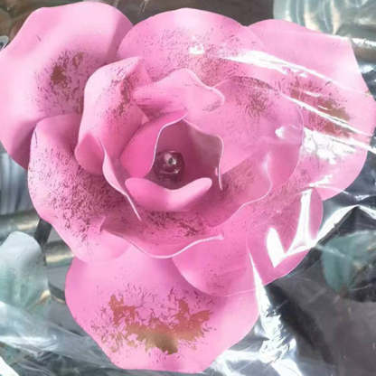 Traditional Rustic Rose Floral Glass Iron 1-Light Wall Sconce Lamp For Living Room