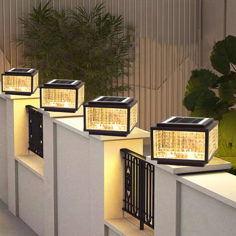 Minimalist Stripe Galvanized Solar Landscape Light