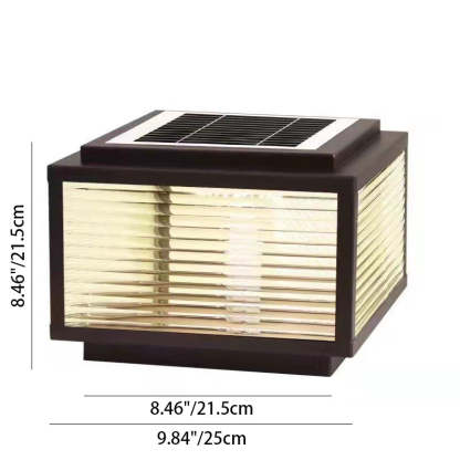 Minimalist Stripe Galvanized Solar Landscape Light