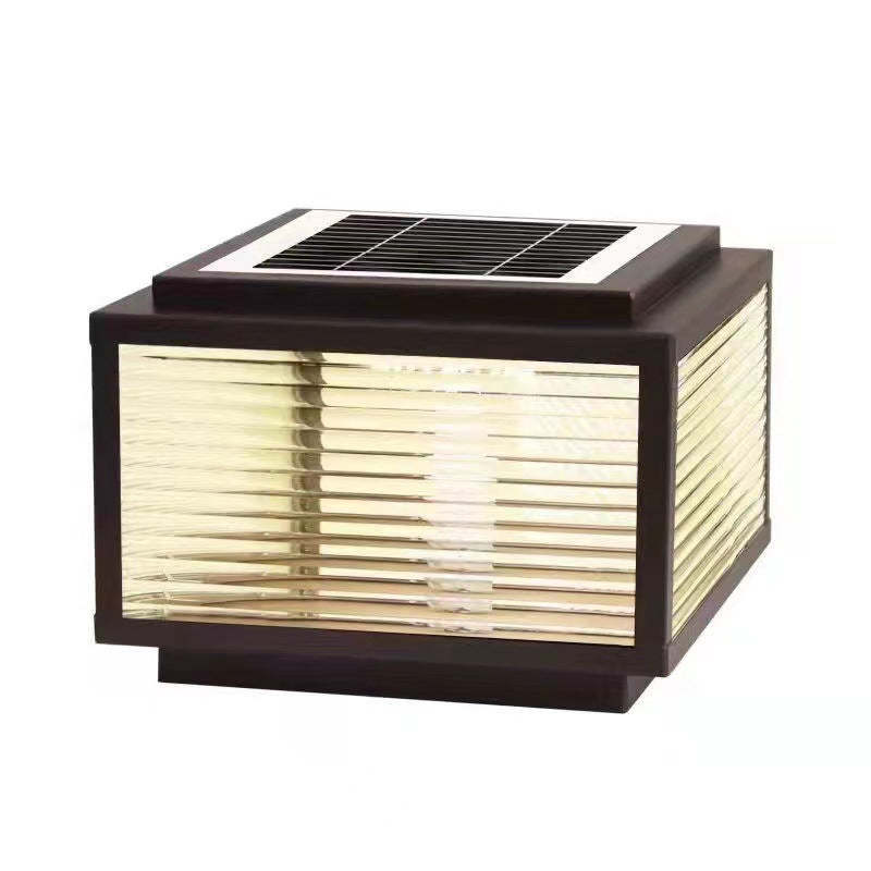 Minimalist Stripe Galvanized Solar Landscape Light