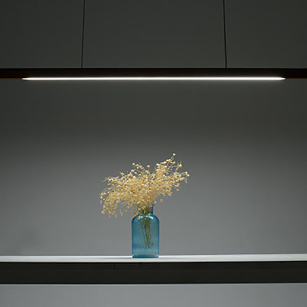 Minimalist Walnut Raw Aluminum Chandelier