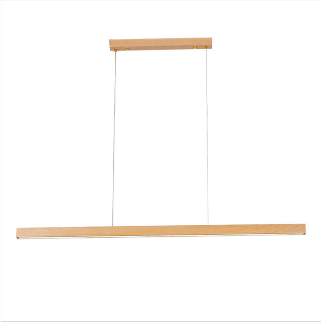 Minimalist Walnut Raw Aluminum Chandelier