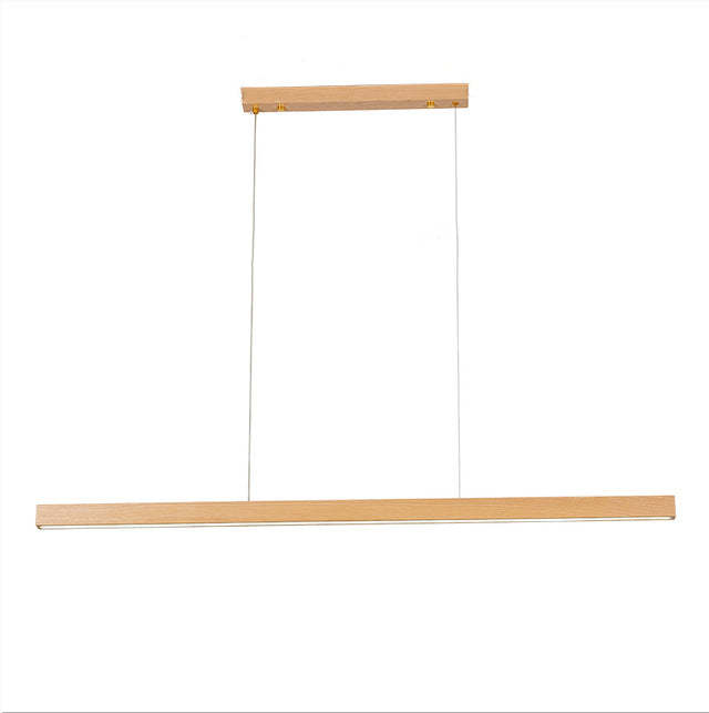 Minimalist Walnut Raw Aluminum Chandelier