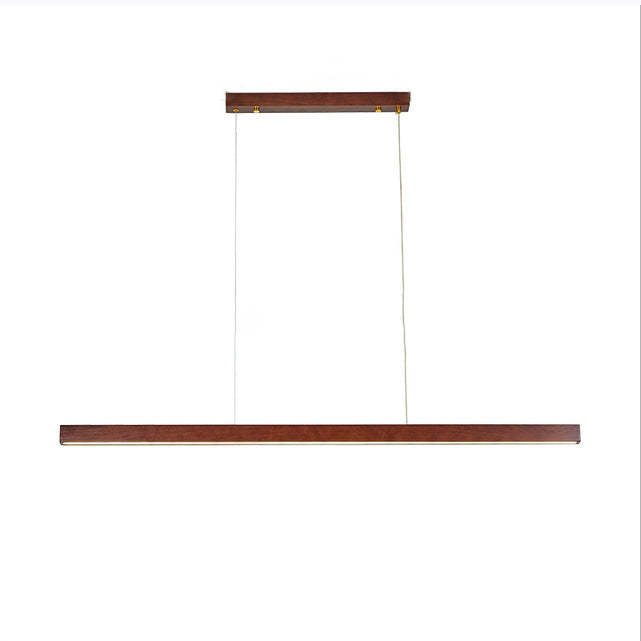 Minimalist Walnut Raw Aluminum Chandelier