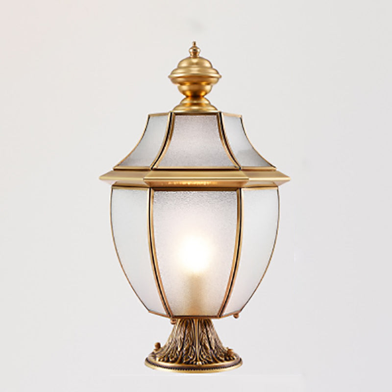 Scandinavian Hexagonal Bell Glass Brass Outdoor Light
