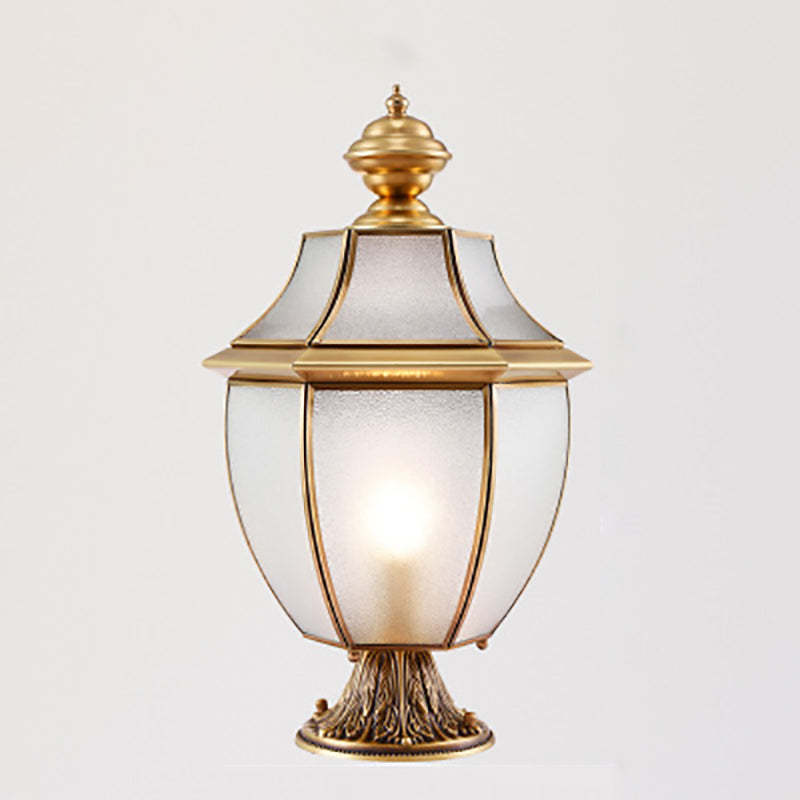 Scandinavian Hexagonal Bell Glass Brass Outdoor Light