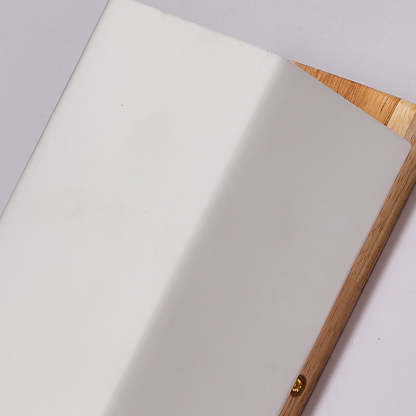 Japanese Rectangle Glass Wood Wall Sconce