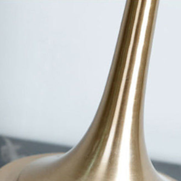 Traditional Vintage Scalloped Round Beads Fabric Crystal Brass 1-Light Table Lamp For Living Room