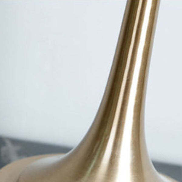 Traditional Vintage Scalloped Round Beads Fabric Crystal Brass 1-Light Table Lamp For Living Room