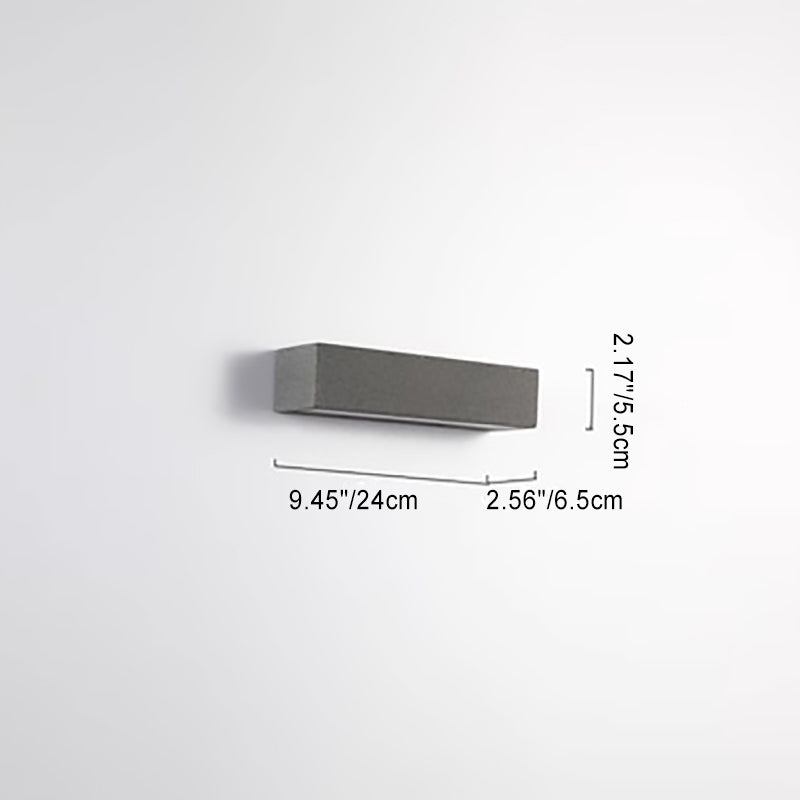 Minimalist Long Acrylic Concrete LED Wall Sconce