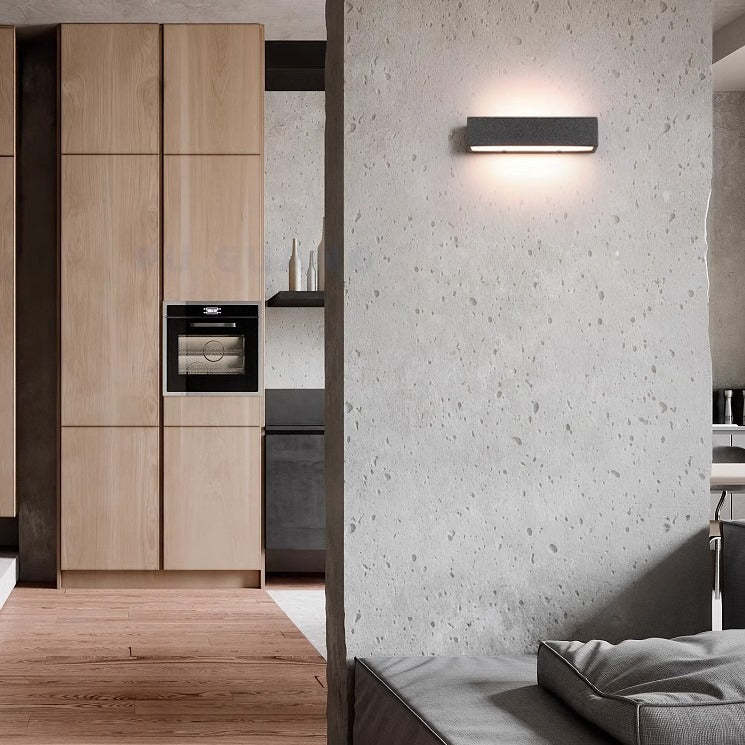 Minimalist Long Acrylic Concrete LED Wall Sconce