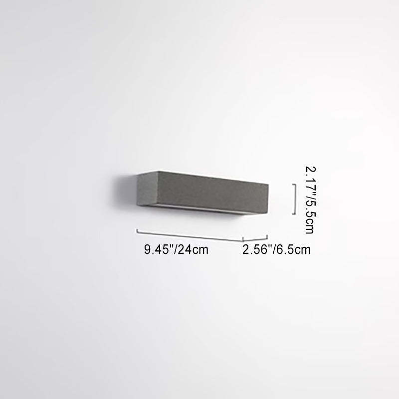 Minimalist Long Acrylic Concrete LED Wall Sconce