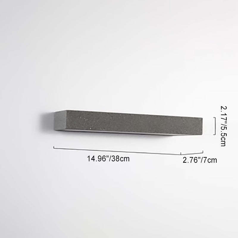 Minimalist Long Acrylic Concrete LED Wall Sconce