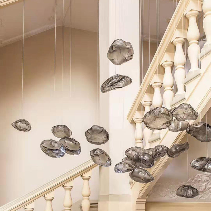 Scandinavian Half Round Glass Pendant Light