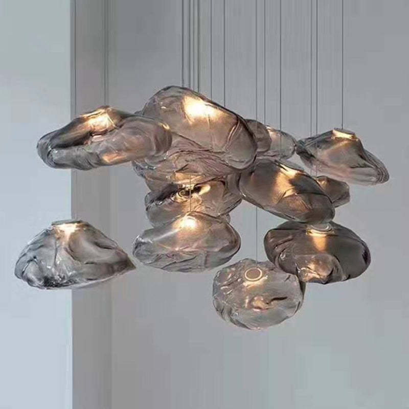 Scandinavian Half Round Glass Pendant Light