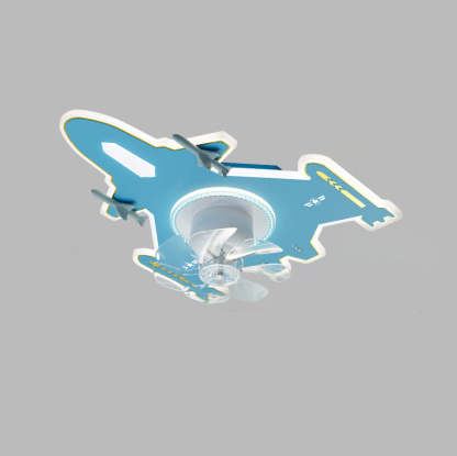 Modern Art Deco Airplane Flush Mount