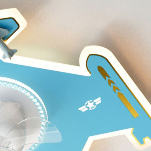 Modern Art Deco Airplane Flush Mount