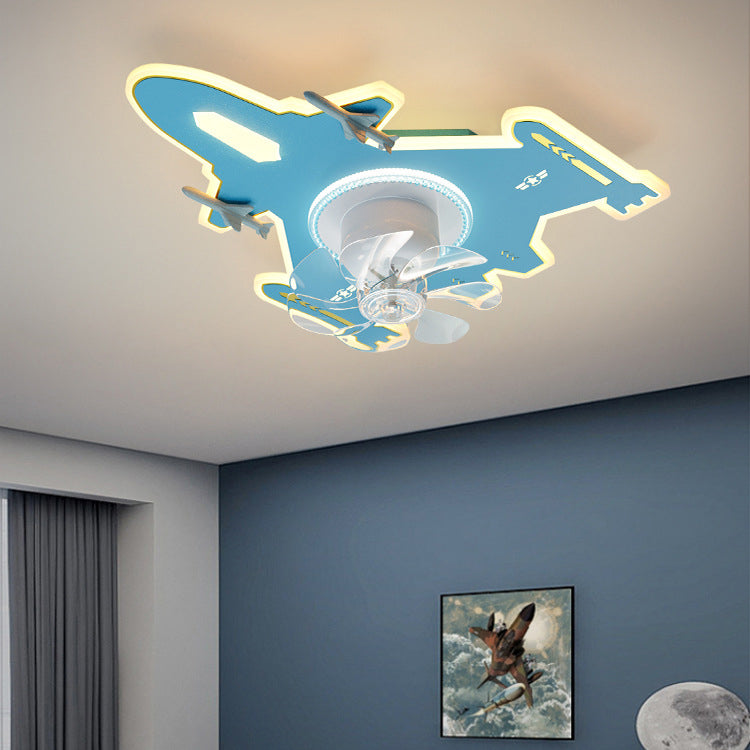 Modern Art Deco Airplane Flush Mount