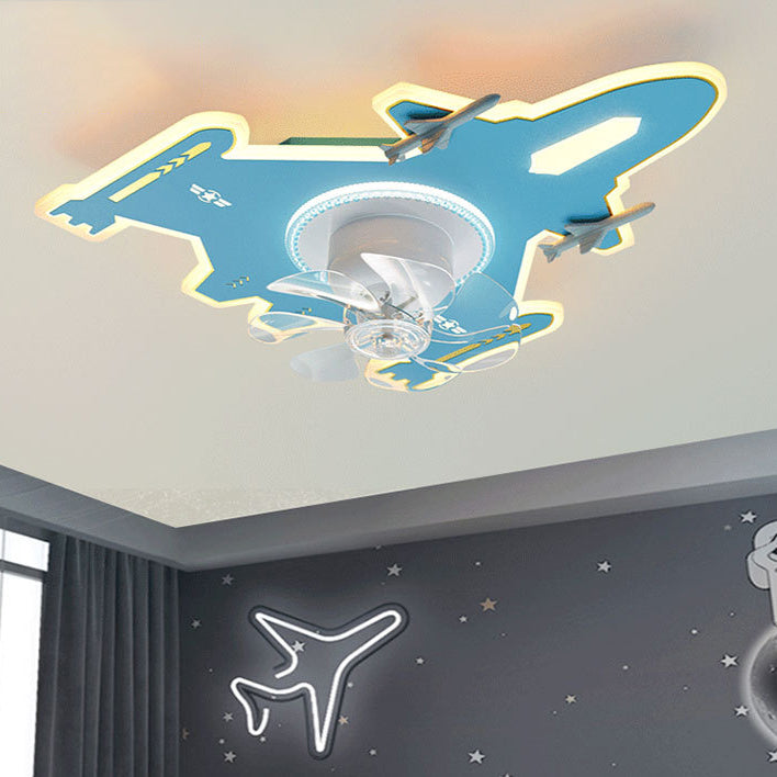 Modern Art Deco Airplane Flush Mount