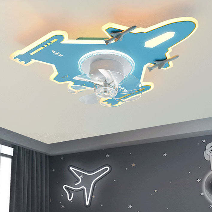 Modern Art Deco Airplane Flush Mount