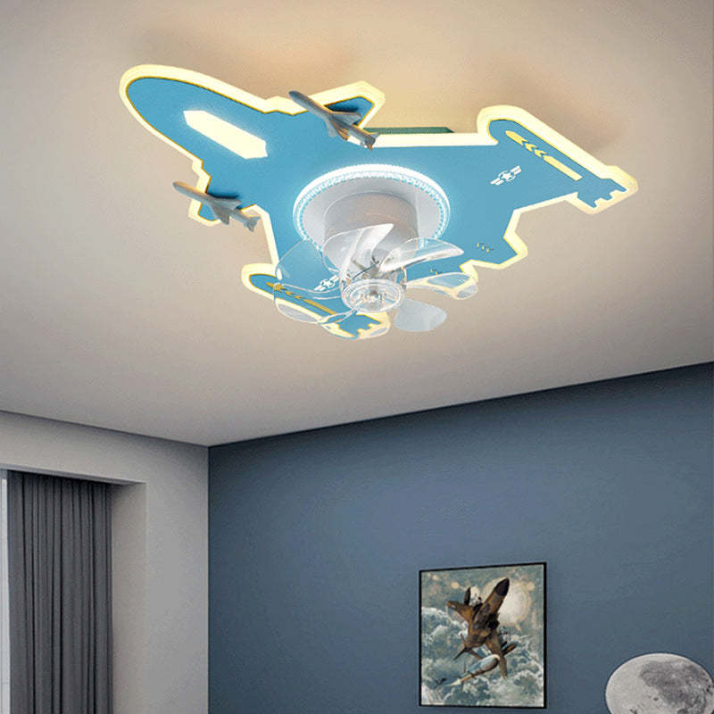 Modern Art Deco Airplane Flush Mount