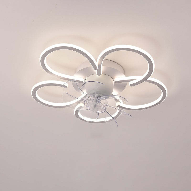 Minimalist Flower Flush Mount Ceiling Fan