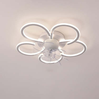 Minimalist Flower Flush Mount Ceiling Fan