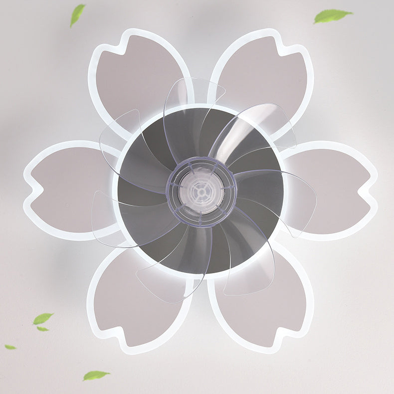 Minimalist Flower Flush Mount Ceiling Fan