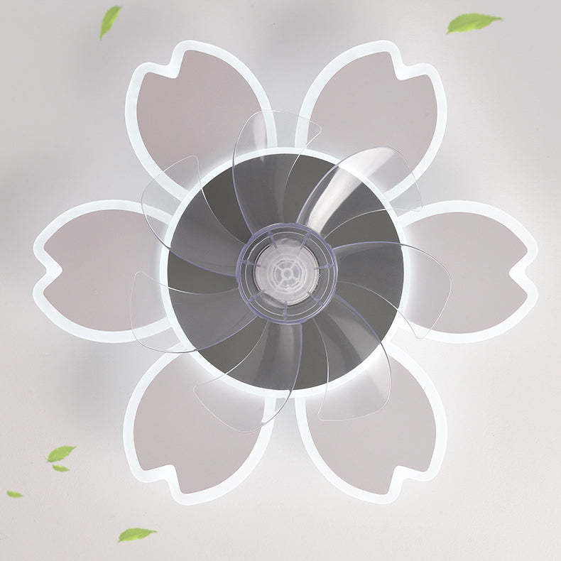 Minimalist Flower Flush Mount Ceiling Fan