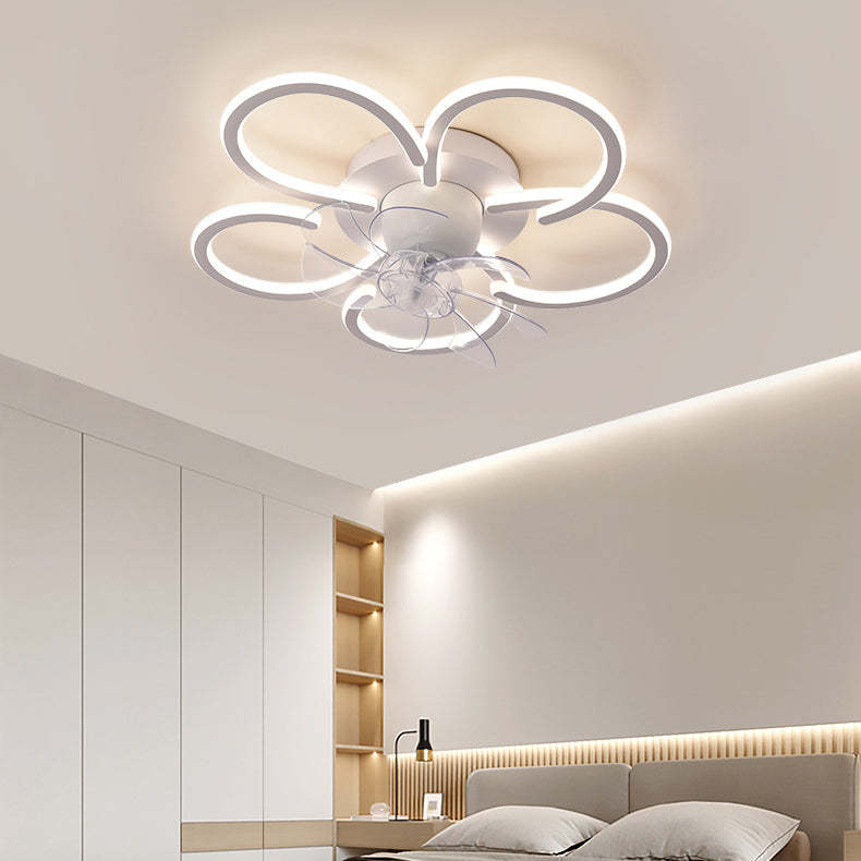 Minimalist Flower Flush Mount Ceiling Fan