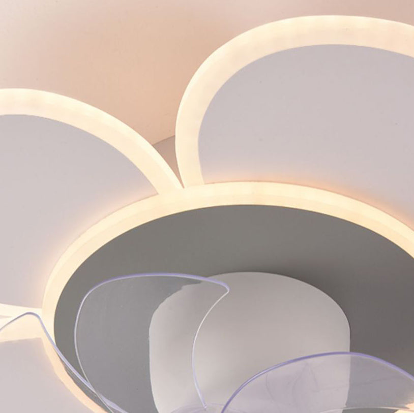 Minimalist Flower Flush Mount Ceiling Fan