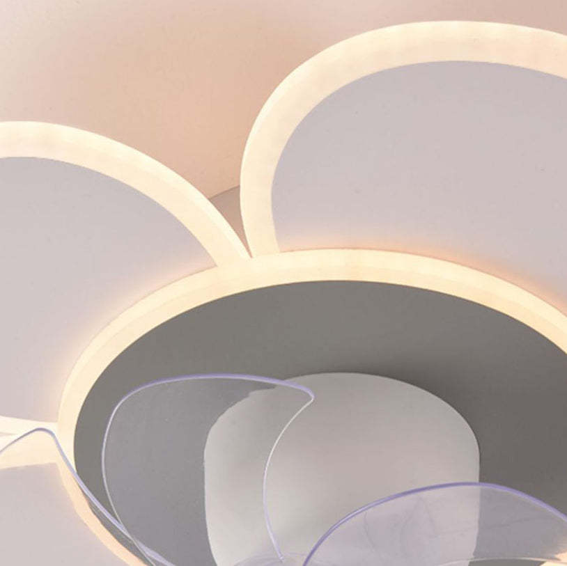 Minimalist Flower Flush Mount Ceiling Fan