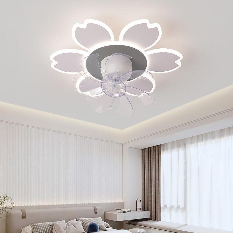 Minimalist Flower Flush Mount Ceiling Fan
