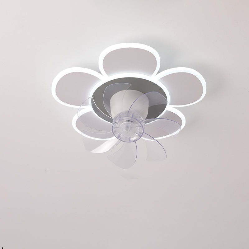Minimalist Flower Flush Mount Ceiling Fan