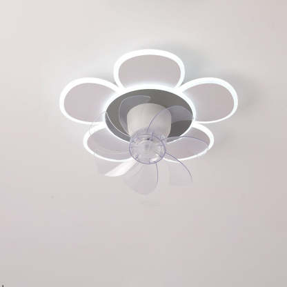 Minimalist Flower Flush Mount Ceiling Fan