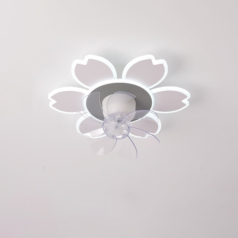 Minimalist Flower Flush Mount Ceiling Fan