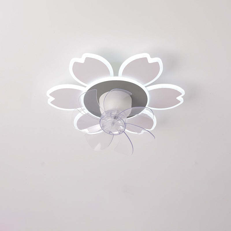 Minimalist Flower Flush Mount Ceiling Fan