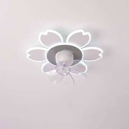Minimalist Flower Flush Mount Ceiling Fan