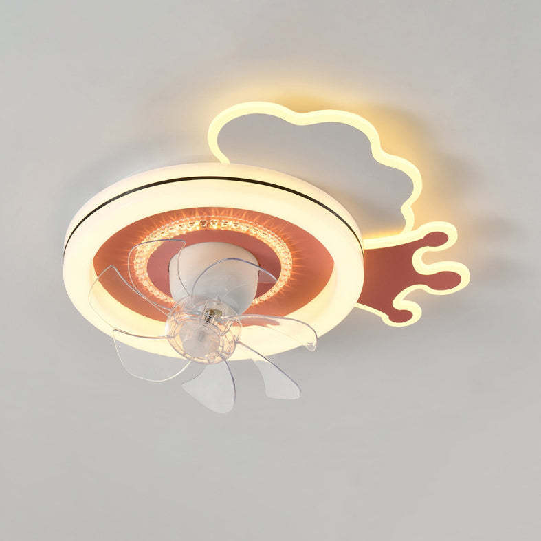 Minimalist Airplane Crown Flush Mount