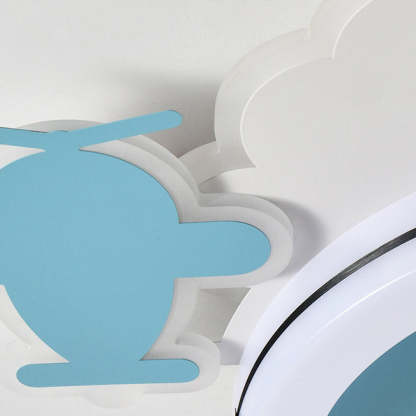 Minimalist Airplane Crown Flush Mount