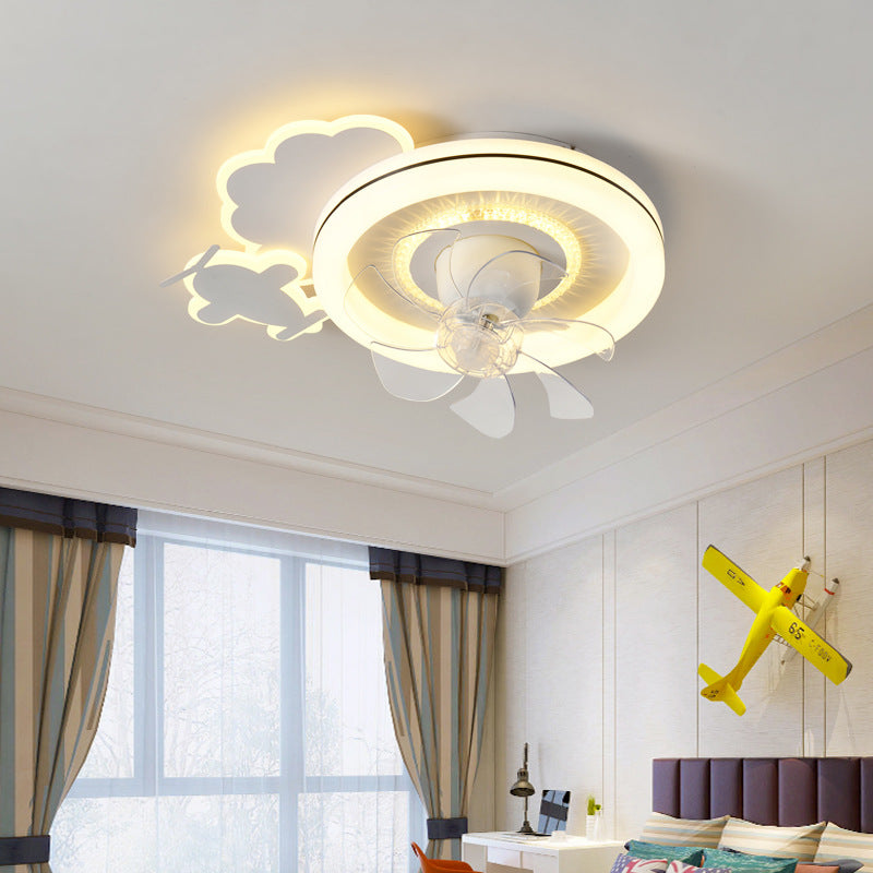 Minimalist Airplane Crown Flush Mount