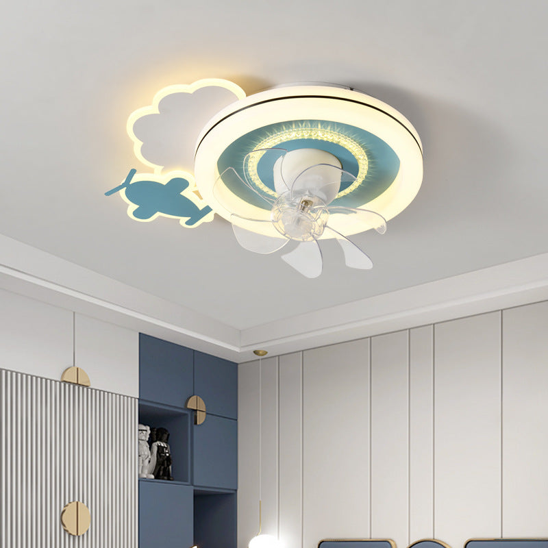 Minimalist Airplane Crown Flush Mount