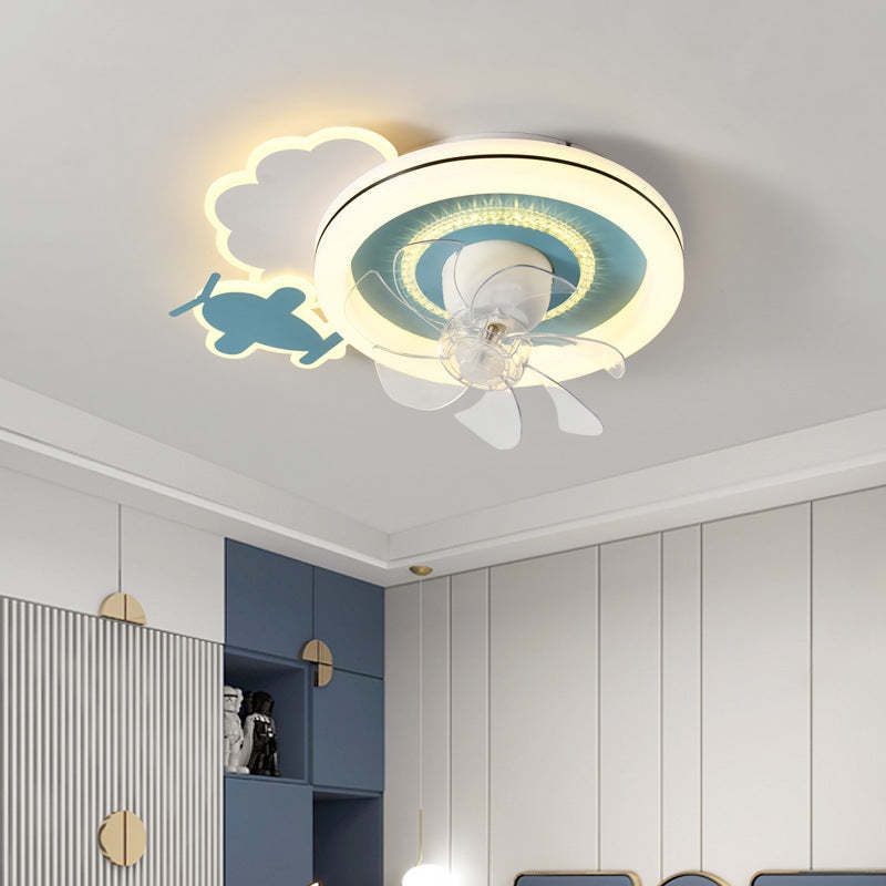 Minimalist Airplane Crown Flush Mount