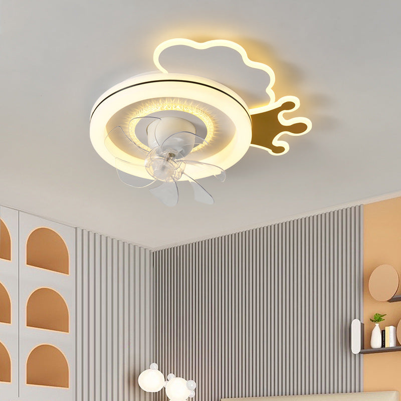 Minimalist Airplane Crown Flush Mount
